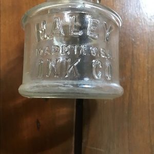 Antique glass ink bottle